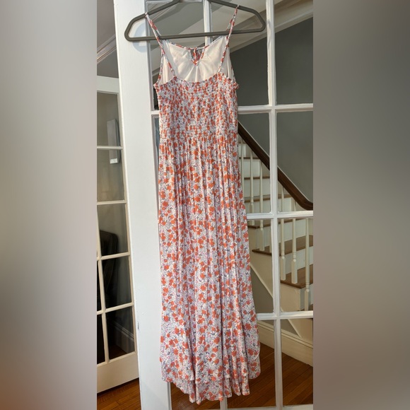 Japna Floral Maxi Dress with Orange and Pink Accents - Picture 5 of 14